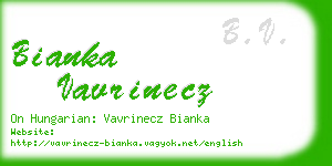 bianka vavrinecz business card